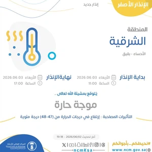 الأرصاد تحذر من : موجة حر شديدة تضرب الشرقية ودرجات الحرارة تصل إلى 48 مئوية 