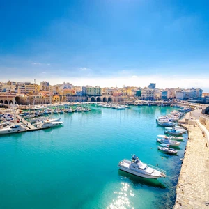 The most prominent tourist cities on the island of Crete, Greece