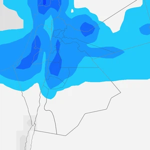 تأثيرات المنخفض الجوي تصل الى جنوب المملكة (أمطار غزيرة ورياح وتساقط للبَرَد وفرصة للثلوج على قمم الشراه)