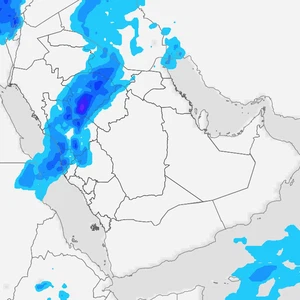 Saudi Arabia: Slow movement of the cold front and intensification of thunderstorms laden with heavy rain and hail