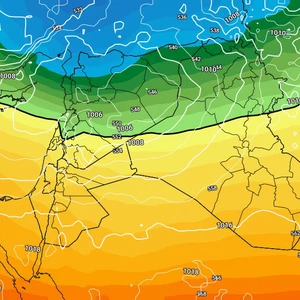 الأردن: تعرف على خصائص المنخفض الجوي المتوقع غدًا