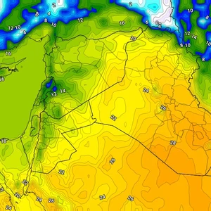 Monday | Stable weather with the emergence of medium and high clouds