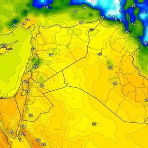 العراق | حالة الطقس ودرجات الحرارة المُتوقعة يوم الأربعاء