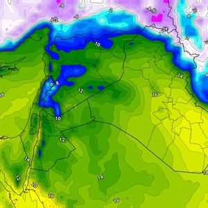 Irak | Les averses de pluie et de neige se poursuivront mercredi dans les régions les plus au nord, avec la possibilité que la pluie s'étende aux régions de l'ouest