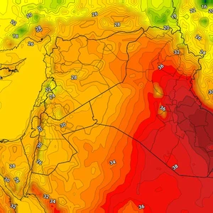 العراق | ارتفاع إضافي على درجات الحرارة الاربعاء لتصبح حول إلى أقل من مُعدلاتها     