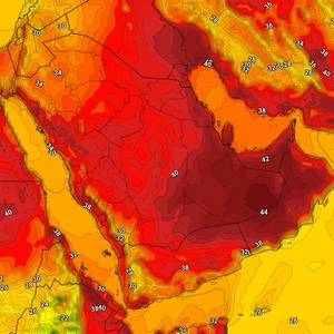 Yemen | A rise in temperatures with activity of the northeastern winds that raise dust and dust, Monday