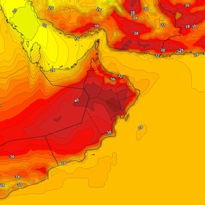 طقس عُمان | ارتفاع على درجات الحرارة الأحد مع ظهور السُحب العالية ببعض المناطق 
