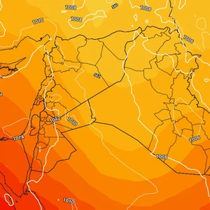 العراق | استمرار تأثير حالة من عدم الاستقرار الجوي الإثنين وزخات رعدية من الأمطار تكون غزيرة أحياناً