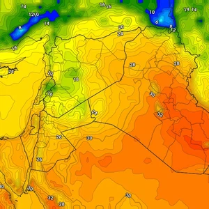 Iraq | Higher than average temperatures and continued chances of rain in some parts