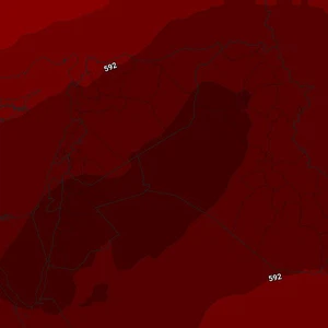 العراق | تعمق تاثير الكتلة الهوائية شديدة الحرارة المُرافقة لإمتداد مُنخفض الهند الموسمي الثلاثاء