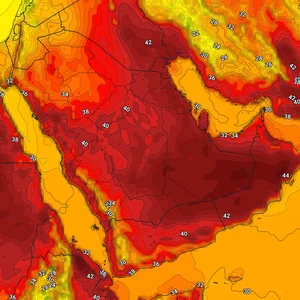 Saudi Arabia | Temperatures exceed 40 degrees Celsius in many areas and thunderstorms will be active in these areas tomorrow, Thursday
