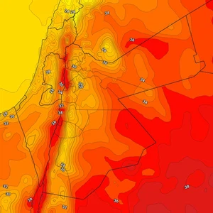 الأردن | درجات الحرارة حول مُعدلاتها الثلاثاء مع ظهور للغيوم المُنخفضة  