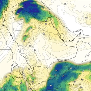 Yemen | Tropical humidity in the middle and high layers of the atmosphere working on the appearance of clouds on Wednesday