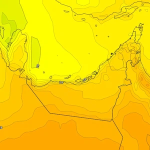 Emirates - The National Center | Slight and increasing temperature rises and humid weather at night