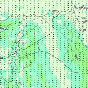 الاثنين والثلاثاء تتأثر المملكة بامتداد المرتفع السيبيري يترافق مع هبوب رياح جنوبية شرقية معتدلة إلى نشطة السرعة | عرب تايم
