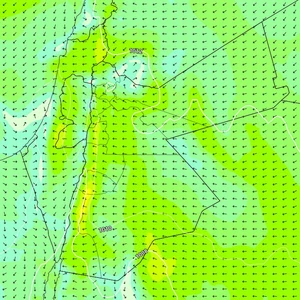 Jordan | Increasing the effect of the relatively hot air mass on Saturday and relatively hot and dusty weather