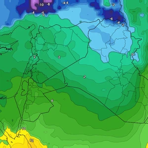 Iraq | Deepening Siberian wave, very cold winter weather and rain concentrated in the north starting Tuesday evening