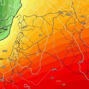 Jordan/Friday: A low-pressure system is centered far from the Kingdom, but it is causing noticeable changes in the weather.
