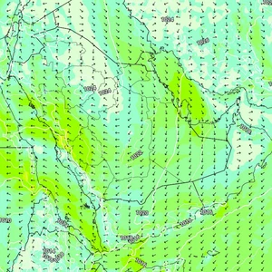 Saudi Arabia: Strong easterly winds are blowing across these areas; please be aware of the dust and sandstorms.