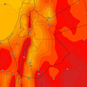 Jordanie | Températures supérieures à la moyenne d'environ deux degrés Celsius et temps estival normal samedi (détails)