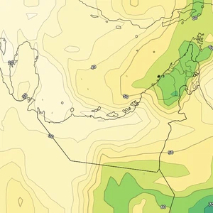Emirates - National Center of Meteorology | Extension of a shallow air depression and opportunities for cumulus clouds to the east