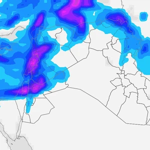 Jordan: A new, highly effective, third-degree weather depression is expected on Tuesday, bringing very heavy rain and strong winds.