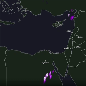 Egypte - mise à jour à 12h30 | L'activité des nuages de tonnerre dans le nord de la Haute-Égypte et l'état d'instabilité atmosphérique s'étendent la nuit