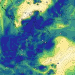 Emirates | Observing the rush of moist winds in different layers of the atmosphere, with which the chances of thunder formations rise around the middle of the week
