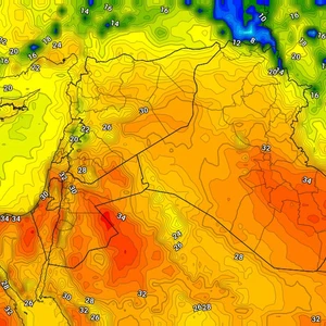 Jordan: A significant rise in temperatures is expected starting Tuesday. What will the maximum temperatures be?
