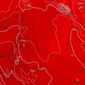 Starting Monday: A high-pressure system will affect the Kingdom, leading to increased activity in the southeasterly winds.