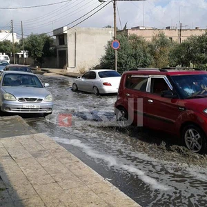جريان السيول في أربد - عبر جريدة الغد