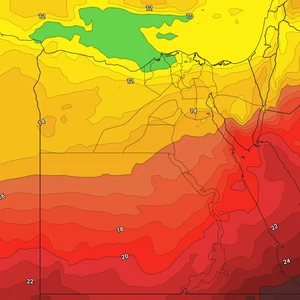 Egypt | Autumn air mass accompanied by some rain and refreshing nights mid-week