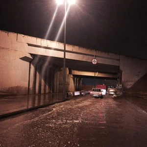عرعر: أمطار غزيرة تغلق بوابة إسكان قوى الأمن الداخلي
