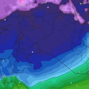 حالة من عدم الاستقرار الجوي الخميس متبوعة بموجة قارسة البرودة تجلب درجات حرارة متدنية للغاية