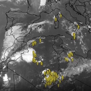 تحديث جوي - المغرب العربي | سحب رعدية كثيفة تؤثر على أجزاء من غرب الجزائر والمناطق الحدودية مع المغرب