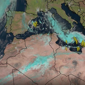 Météo Arabie | Observation d'une profonde dépression au milieu de la mer Méditerranée et attentes de son évolution en tempête méditerranéenne dans les prochaines 24 heures