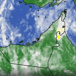 Emirates - Mise à jour à 12h41 | Observation de la formation d'un nuage de pluie cumulus à l'est d'Abu Dhabi