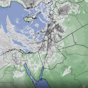 الأردن - تحديث الساعة 9:30 صباحاً | استمرار تحرك كميات من السُحب إلى شمال ووسط المملكة مرفقة بالأمطار وزخات البَرَد