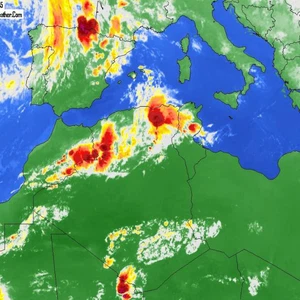 صورة الاقمار الاصطناعية لدول المغرب العربي من موقع طقس العرب
