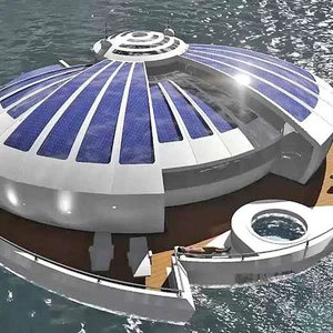Six floating buildings powered by solar energy