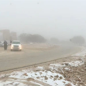 Weather update: Snowfall has begun in the Al-Hisha area of the Shobak district, west of Ma&#39;an Governorate.