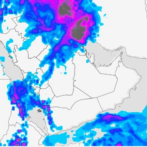 السعودية | المناطق المشمولة بتوقعات الأمطار ليوم الاثنين