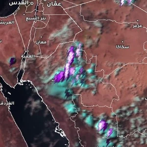 تحديث 5:20: سحب ركامية ماطرة تؤثر على أجزاء من مدينة تبوك 