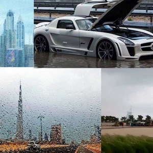 صور "أمطار الخير" في الإمارات تغزو صفحات مواقع التواصل الاجتماعي 