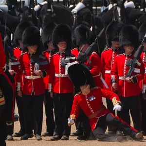 video | An overpowering heat wave causes 3 soldiers to faint in front of Prince William in Britain