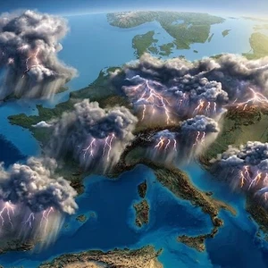 After deadly heat waves, Europe faces the risk of floods and severe thunderstorms.