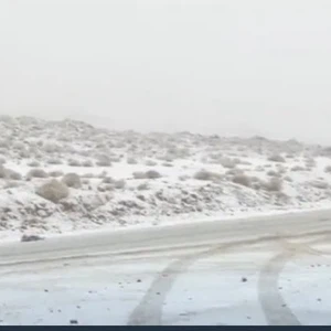 Video | Tabuk welcomes the first day of the new year with a snow-white dress