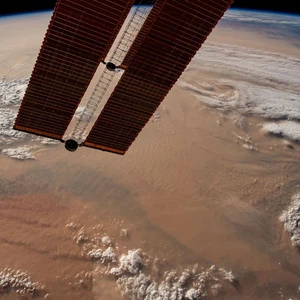 from space | The lens of the Emirati astronaut captures scenes of a huge sandstorm that swept across the Sahara desert