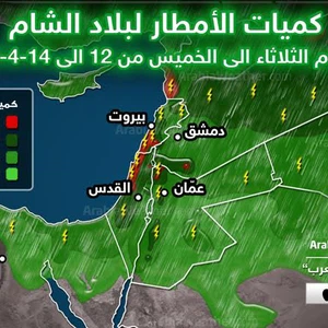مُنخفض جوي وأمطار مُتوقعة على فترات من الثلاثاء حتى الخميس 