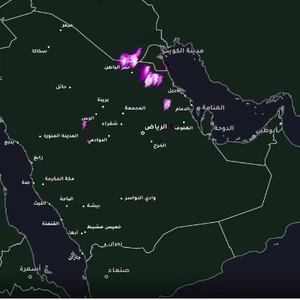 Saudi Arabia - 8:30 am | Monitoring thunderstorms east and north of Hafar Al-Batin